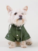 Immaculate Vegan - Barc London Waterproof Recycled PU Dog Raincoat | Green XXS