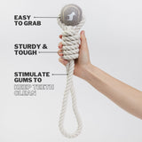 Immaculate Vegan - Barc London Grey Tennis Ball and Rope Dog Tug Toy