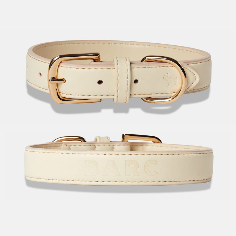 Barc London Light Ivory Dog Collar, Harness & Lead Set