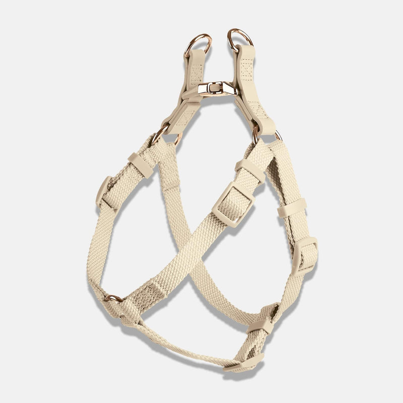 Barc London Light Ivory Dog Collar, Harness & Lead Set