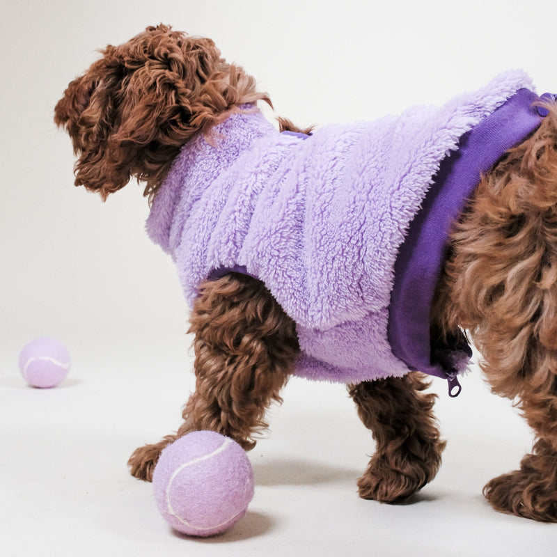 Barc London Lilac Sherpa Fleece Dog Vest