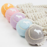 Immaculate Vegan - Barc London Lilac Tennis Ball and Rope Dog Tug Toy