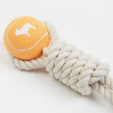 Immaculate Vegan - Barc London Orange Tennis Ball and Rope Dog Tug Toy