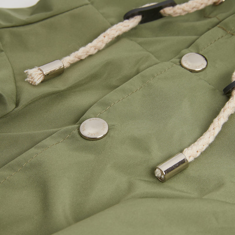 Barc London Original Khaki Green Dog Raincoat