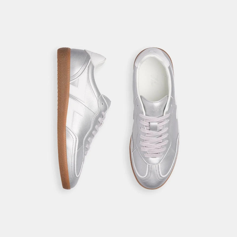 Zeta Shoes Delta Women's Recycled Vegan Suede Sneakers | Silver