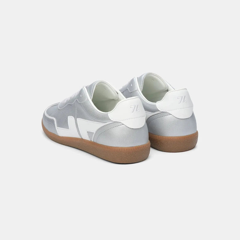 Zeta Shoes Delta Women's Recycled Vegan Suede Sneakers | Silver