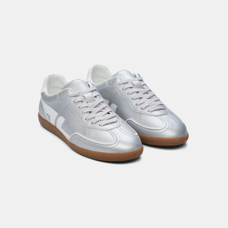 Zeta Shoes Delta Women's Recycled Vegan Suede Sneakers | Silver