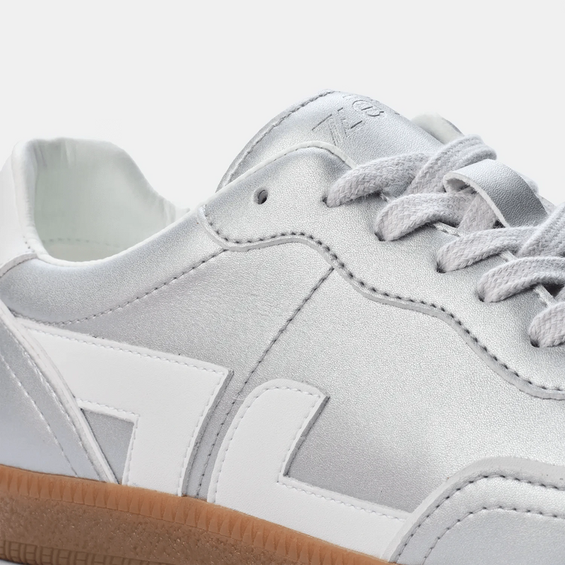 Zeta Shoes Delta Women's Recycled Vegan Suede Sneakers | Silver