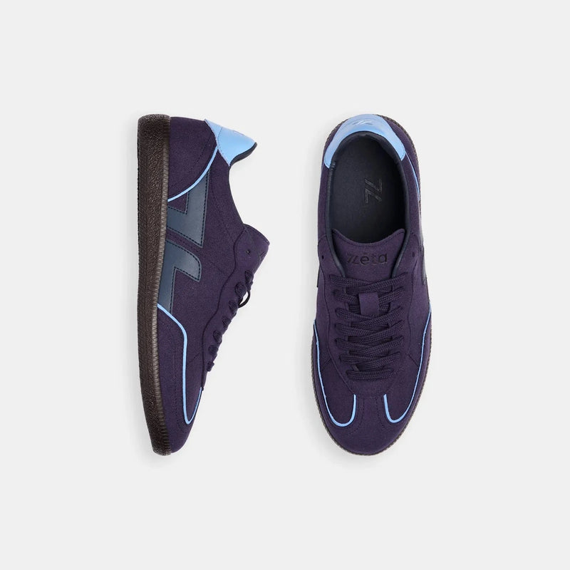 Zeta Shoes Delta Unisex Recycled Vegan Suede Sneakers | Marine