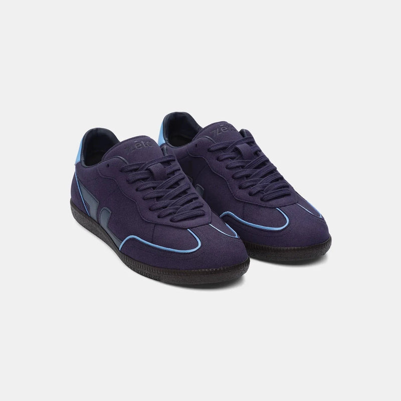 Zeta Shoes Delta Unisex Recycled Vegan Suede Sneakers | Marine