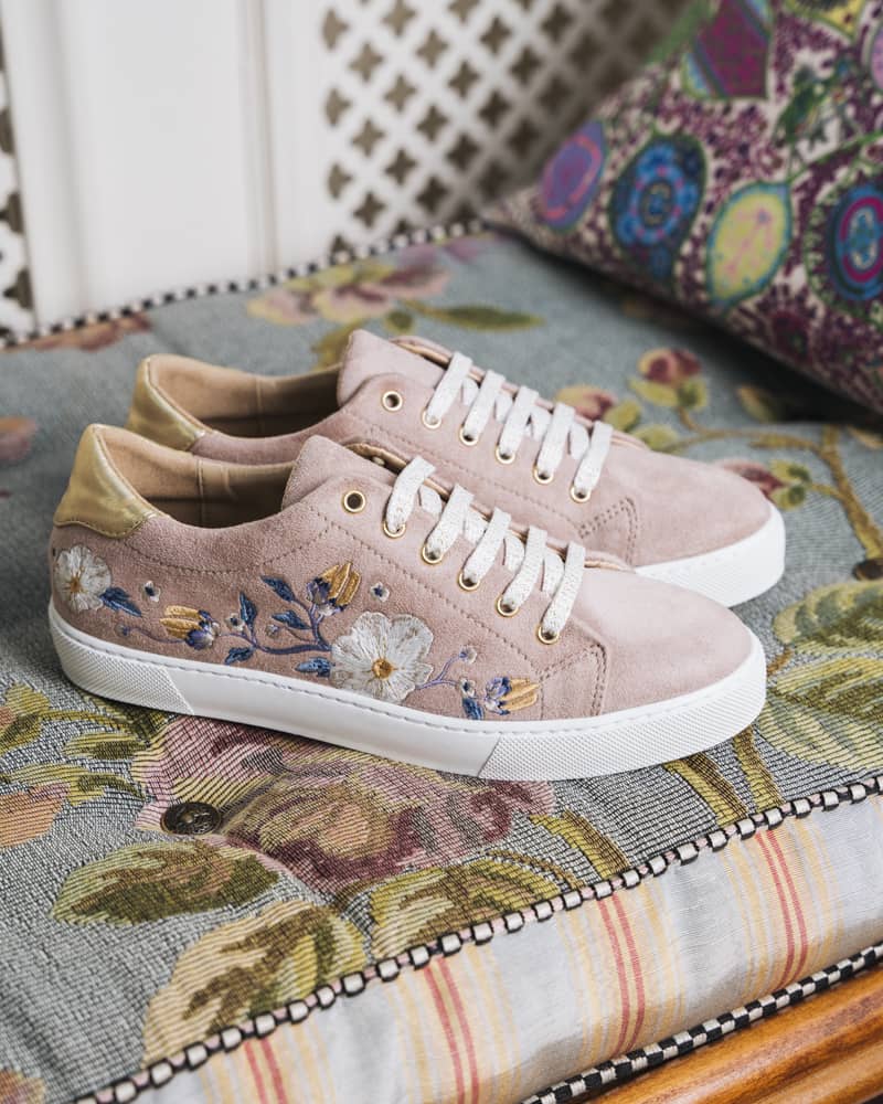 Virevolte Recycled Grain Leather Vegan Sneakers | Rose Garden