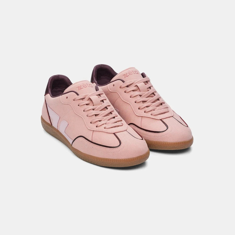 Zeta Shoes Delta Women's Recycled Vegan Suede Sneakers | Rose