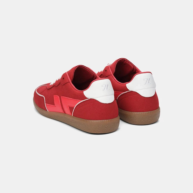 Zeta Shoes Delta Unisex Recycled Vegan Suede Sneakers | Garnet
