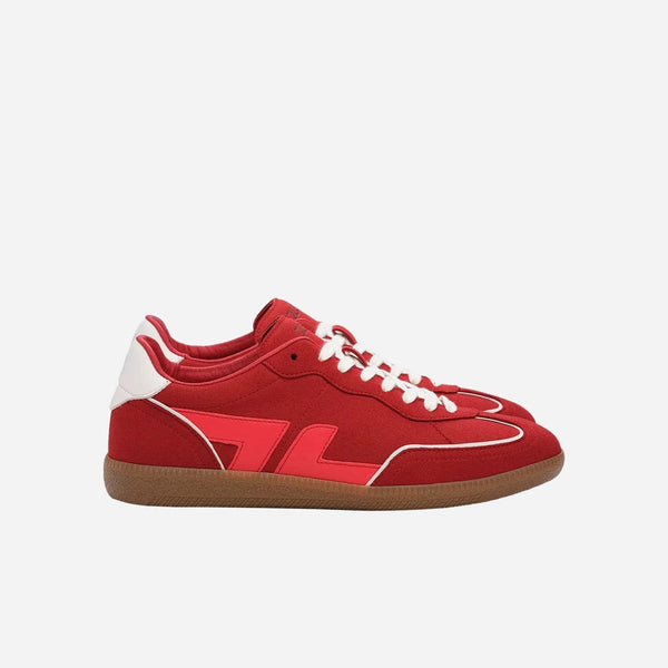 レッドスニーカーズ　DIVE baskets-rouges-delta-grenat-