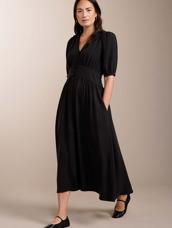 Baukjen Tia Dress with TENCEL™ 16 (UK Size 16) / Caviar Black