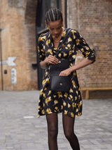 Immaculate Vegan - Baukjen Winnie Recycled Dress 6 (UK Size 6) / Black Blurred Floral