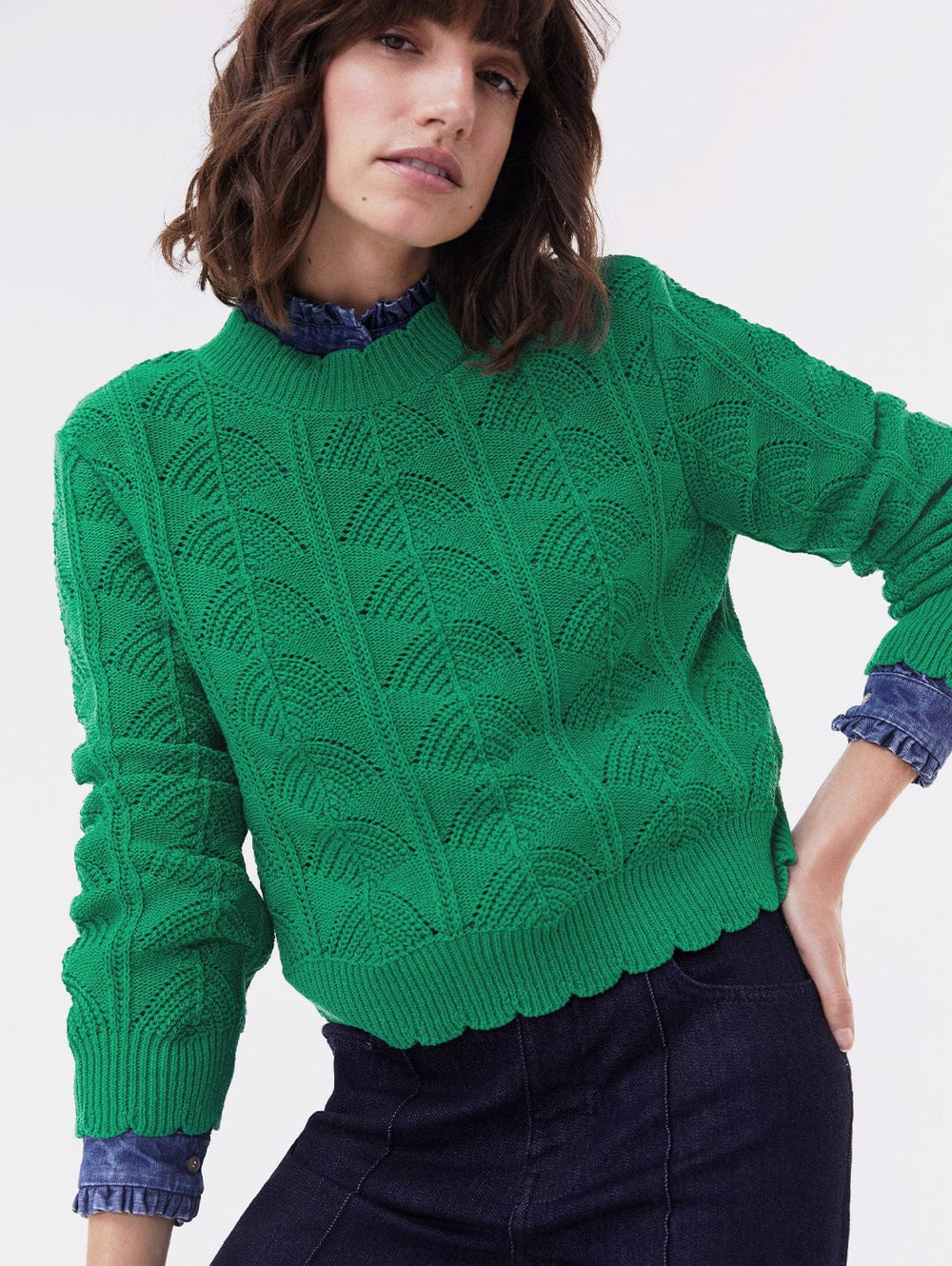 Flossie Ecotec Jumper | Bright Emerald