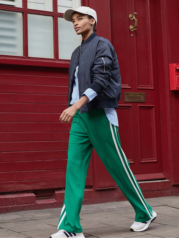 Baukjen Tippi Trousers with LENZING™ ECOVERO™ 6 (UK Size 6) / Bright Emerald & White