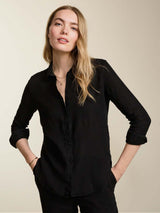 Immaculate Vegan - Baukjen Martine Linen Shirt 6 (UK Size 6) / Caviar Black