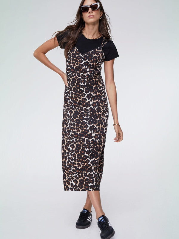 Baukjen Kat Dress with TENCEL™ 8 (UK Size 8) / Brown Leopard