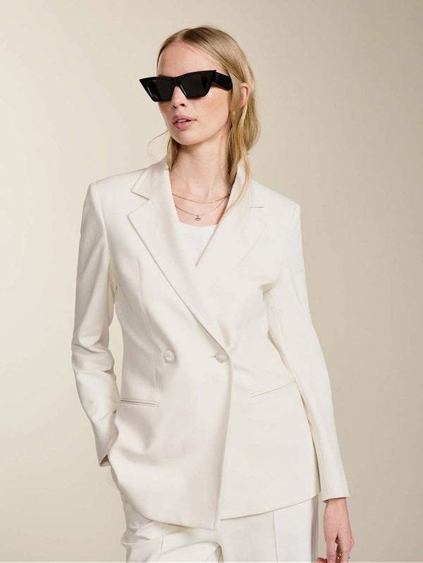 Baukjen Albertine LENZING™ ECOVERO™ Tailored Blazer | Soft White