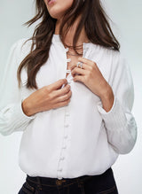 Immaculate Vegan - Baukjen Annika TENCEL™ Blouse | Pure White