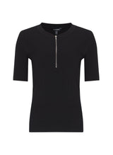 Immaculate Vegan - Baukjen Baukjen Essentials Ribbed Organic Cotton Zip Top | Caviar Black