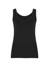 Immaculate Vegan - Baukjen Brenna Scoop Neck LENZING™ ECOVERO™ Jersey Vest Top | Caviar Black