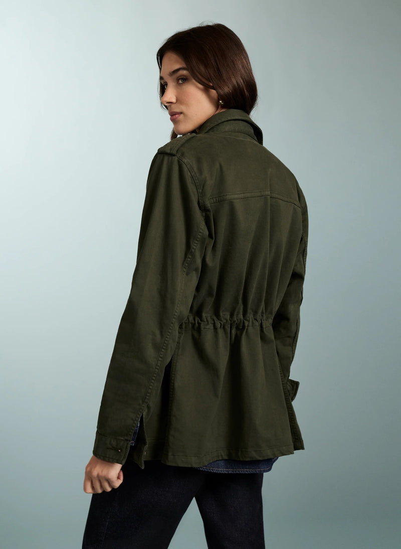 Baukjen Drake Organic Cotton Utility Jacket | Deep Khaki