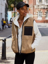 Immaculate Vegan - Baukjen Elif Recycled Fleece Gilet | Tan