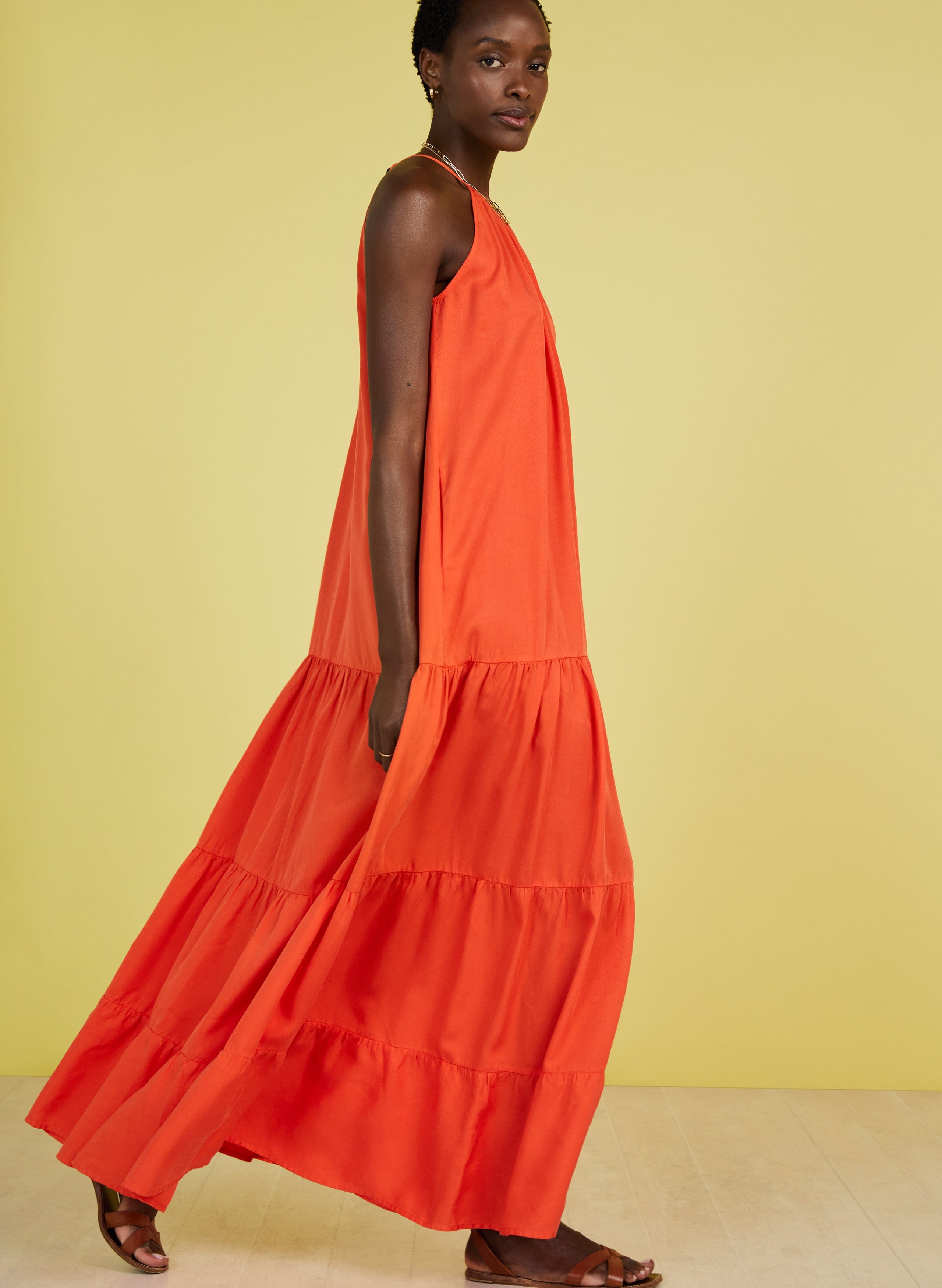 Baukjen Everly TENCEL™ Maxi Dress | Tangerine