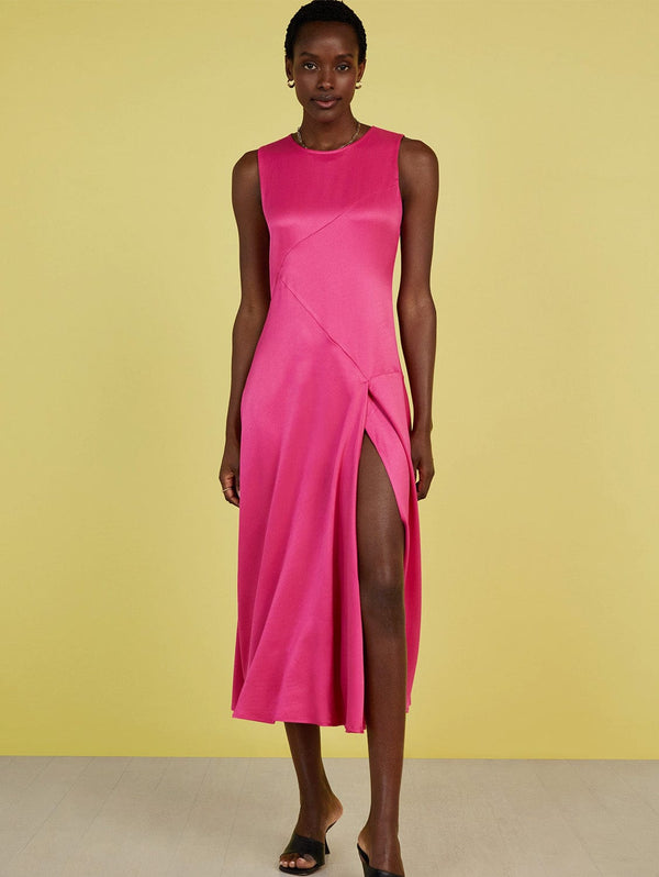 Baukjen Soleil Ecojilin Dress Hyper Pink / 10 (UK Size 10)