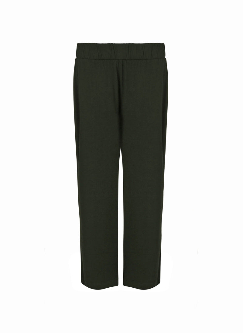 Baukjen LENZING™ ECOVERO™ Jersey Cropped Palazzo Trousers | Caviar Black