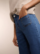 Immaculate Vegan - Baukjen Lou Organic Cotton Wide Leg Jeans | Washed Indigo