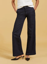 Immaculate Vegan - Baukjen Margot Organic Cotton Wide Leg Jeans | Dark Denim