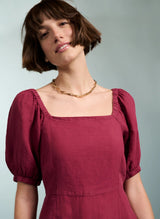 Immaculate Vegan - Baukjen Nancy Linen Dress | Raspberry