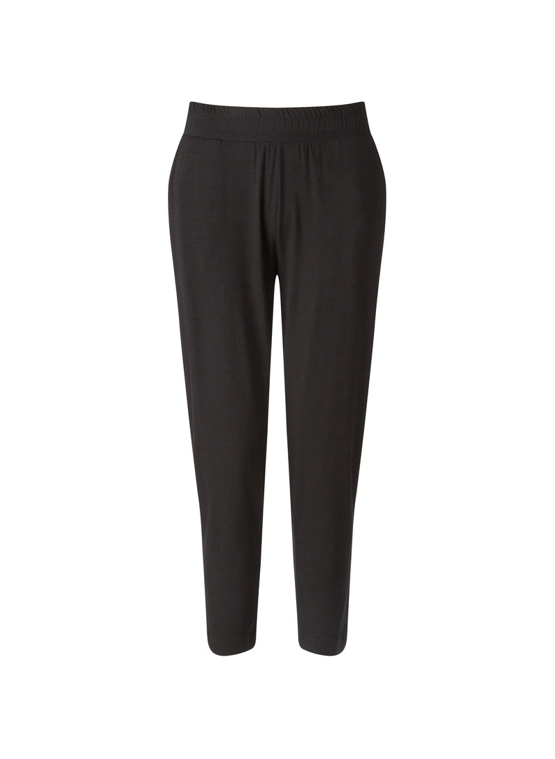 Baukjen Neath LENZING™ ECOVERO™ Jersey Tapered Trousers | Caviar Black