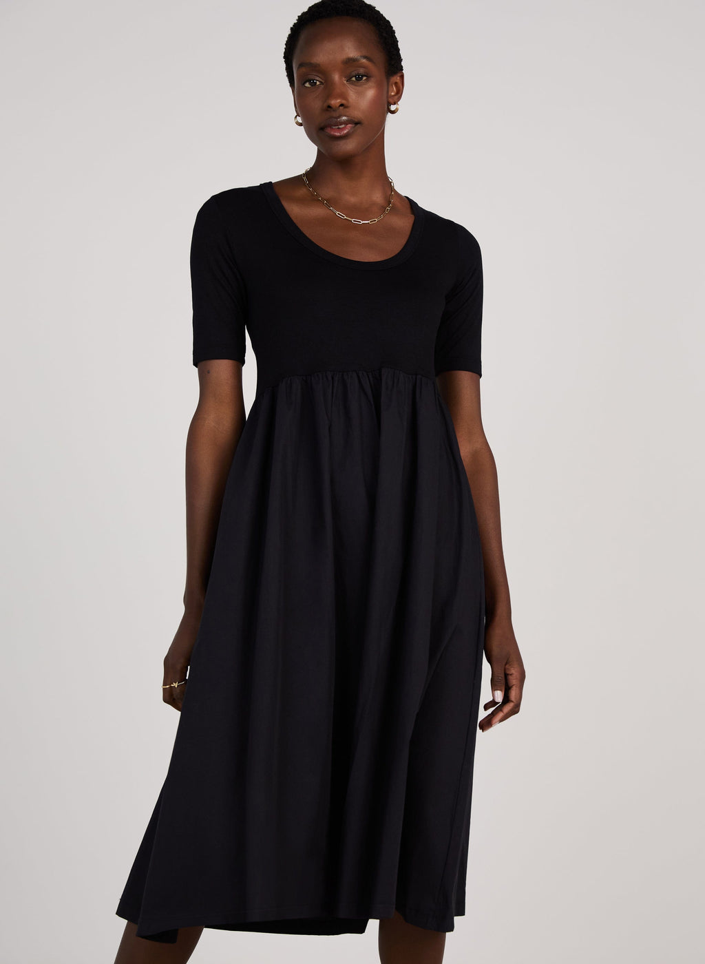 Paula Organic Blend LENZING™ ECOVERO™ Dress | Caviar Black – Immaculate ...