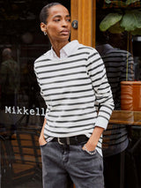 Immaculate Vegan - Baukjen Ashley Organic Cotton Top | Soft White & Grey Stripe UK6 / EU34 / US2 / Soft White & Grey Stripe