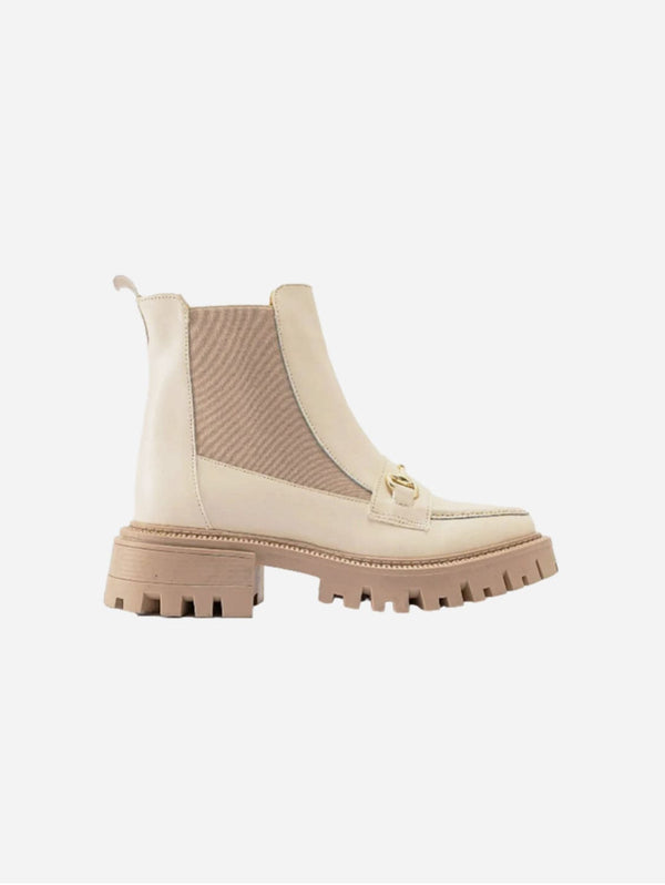 Prologue Shoes Vesper Buckled Chelsea Boots | Beige