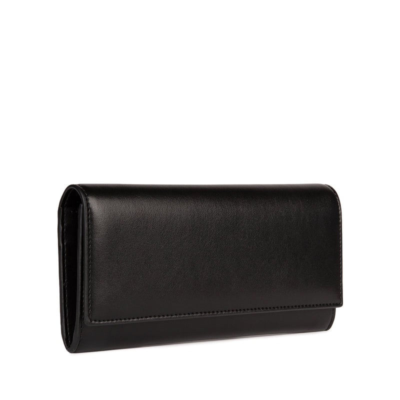 betterleather collective Black Continental Wallet | The Cosette Apple Skin