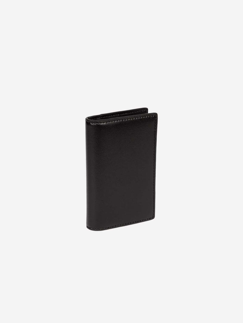 betterleather collective The Hedy RFID Apple Leather Vegan Compact Wallet | Black Apple Skin / Black