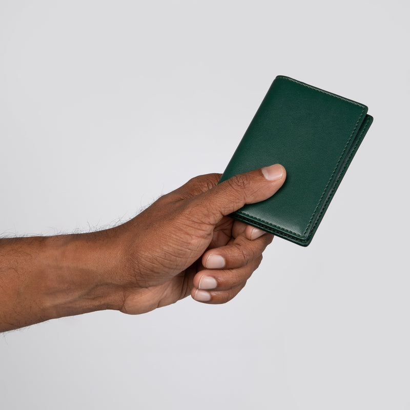 betterleather collective RFID Ivy Compact Wallet | The Hedy Apple Skin / Ivy Green