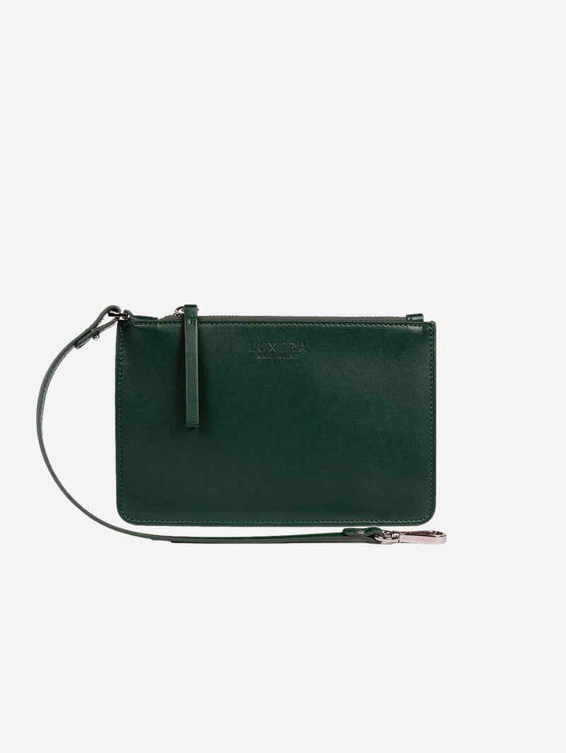 betterleather collective The Junko Apple Leather Vegan Pouch | Ivy Apple Skin