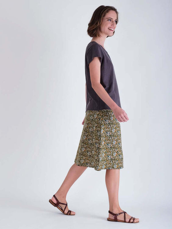 BIBICO Velma A-line Skirt 10UK / paisley olive