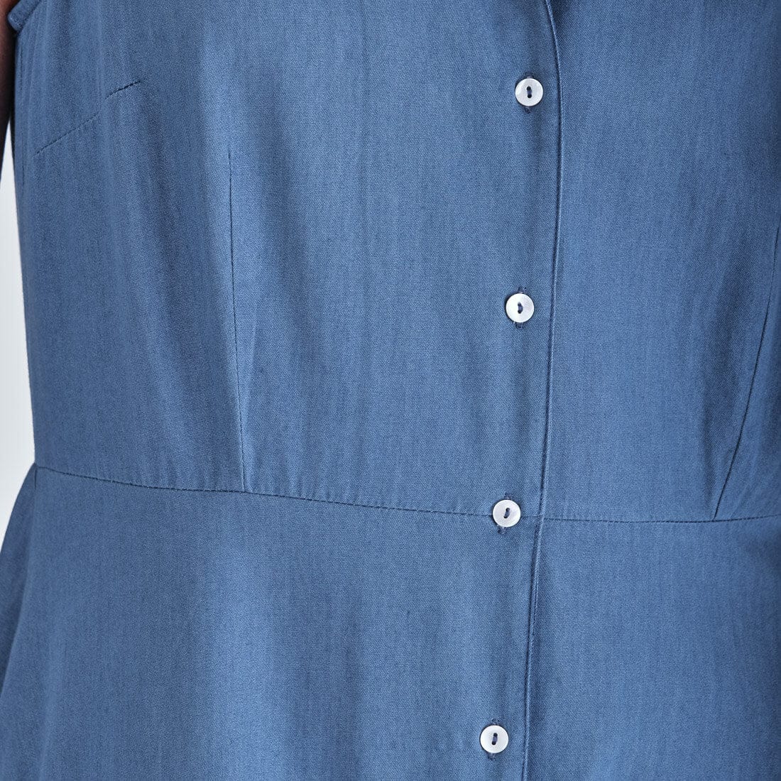 BIBICO Aubrey Sleeveless Denim Shirt Dress