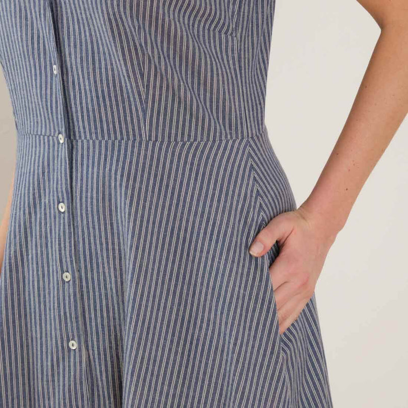BIBICO Aubrey Vintage Striped Shirt Dress