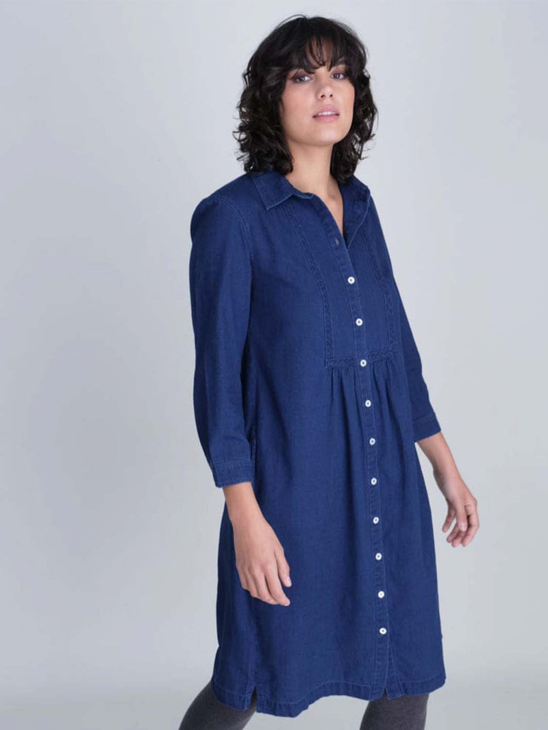 BIBICO Tala Cotton Midi Dress | Denim
