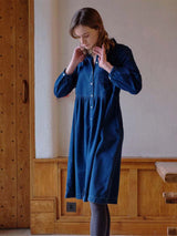 Immaculate Vegan - BIBICO Bea Cotton Shirt Dress | Blue UK8 / EU36 / US4 / Denim