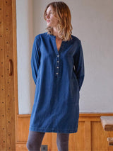 Immaculate Vegan - BIBICO Wren Cotton Dress | Denim UK8 / EU36 / US4 / Denim